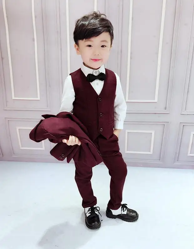 Coat vest pants Детская одежда с длинными рукавами в клетку Новая повседневная хлопковая одежда для маленьких мальчиков на осень и зиму - Цвет: Coat vest pants