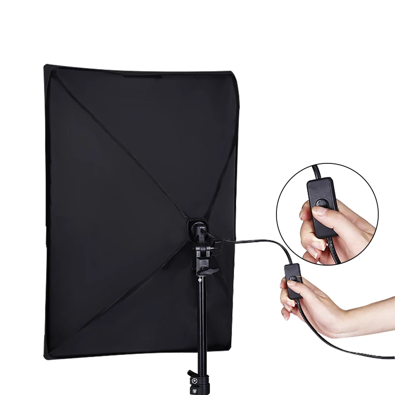  Photography Softbox Lightbox Kit 2 PCS E27 LED Photo Studio Camera Lighting Equipment 2 Softbox & L