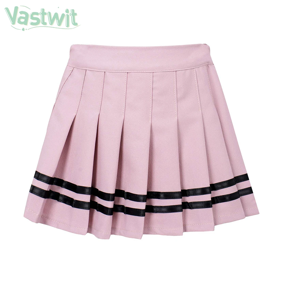 

Baby Toddler Children Clothing School Girls Skirt Bottoming Princess Striped Pleated Skirts Kids Short SKirt With Safety Pants