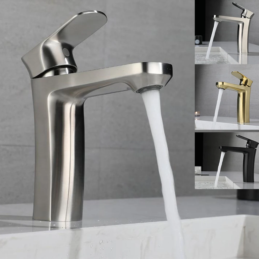 Смеситель для умывальника смесители из нержавеющей стали 304 черный и золотой