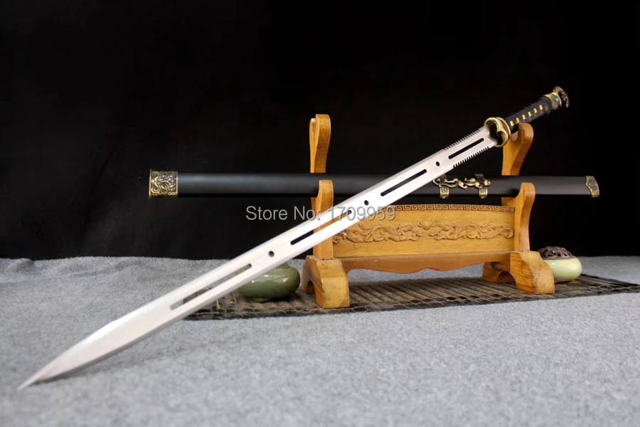 Chinese KungFu Dao Sword Double Edge Sharp High Carbon Steel WuShu/TaiChi Han Tang Saber Jian