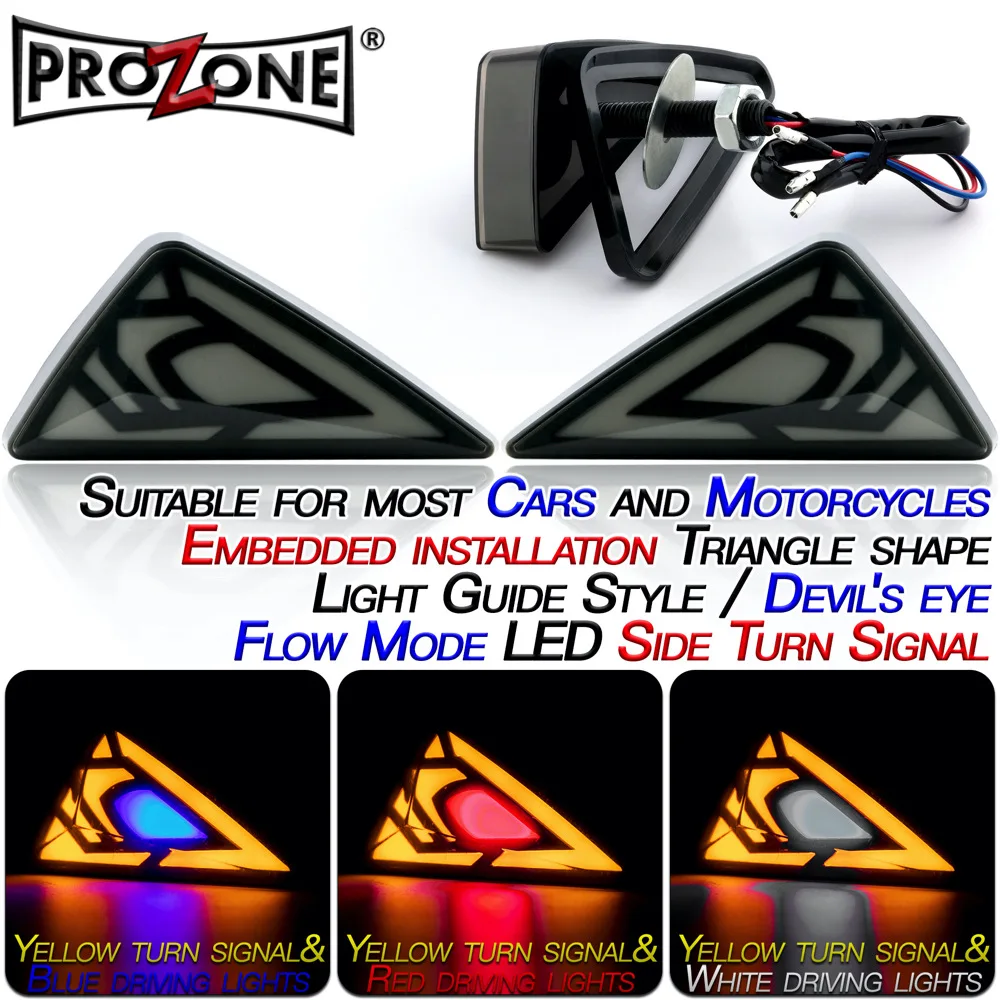 

Embedded installation of devil's eye water mode led steering light
