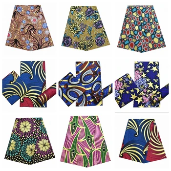 

Lastest African Golden Wax Fabrics 100% Cotton Prints Nigerian Wax Ankara Fabric Pagne Veritable Wax Material For Dress 6yards