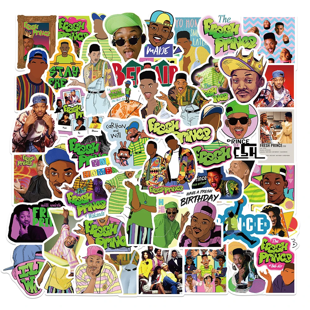 10/30/50PCS TV Show The Fresh Prince of Bel-Air Stickers Aesthetic Laptop Water Bottle Waterproof Graffiti Decal Sticker Kid Toy