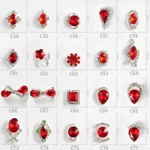 Стиль маникюрный Большой Красный бриллиант мульти- he jin zuan большой Алмазный орнамент для ногтей Стразы аксессуары для ногтей