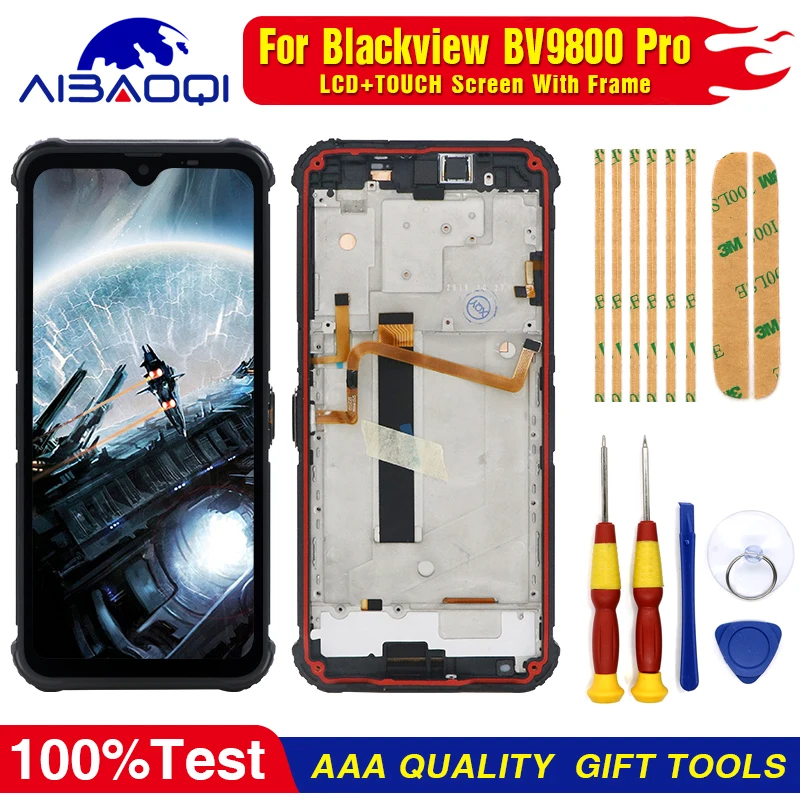 Новый сенсорный ЖК дисплей для Blackview BV9800 Pro дигитайзер в сборе с рамкой запасные