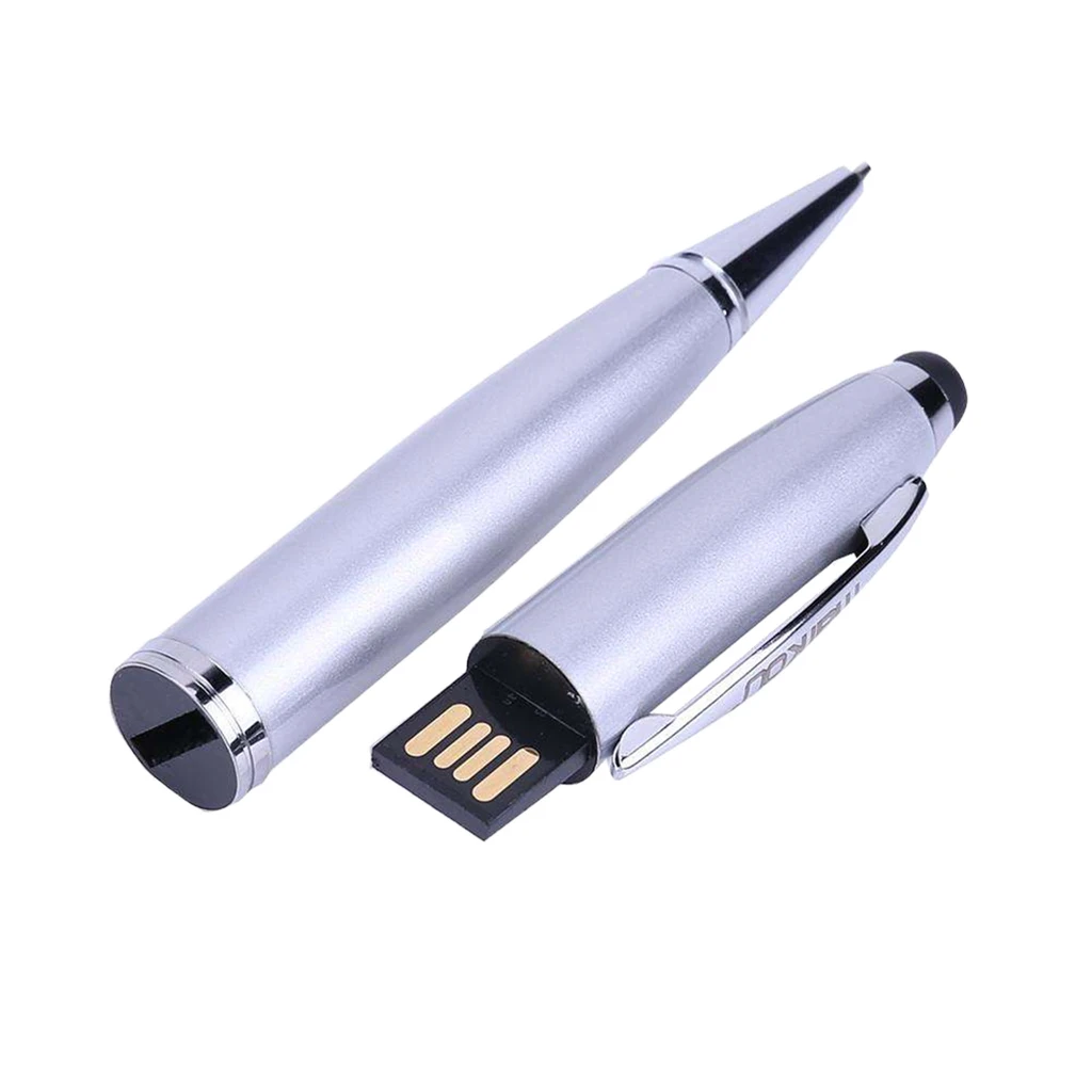 2 Pieces 3 in 1 USB 2.0 Flash U Disk Screen Stylus Pen Writing Ballpoint Pen 32GB