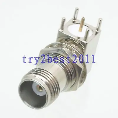 

DHL/EMS 50 Sets 1pce Connector TNC jack pin bulkhead solder PCB mount RF COAXIAL Right angle -C1