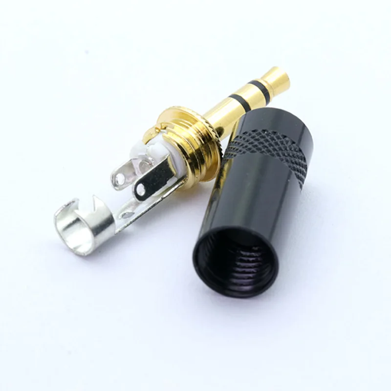 3 шт. позолоченные штекеры для наушников 5 мм|headset connector|headset 3.5headset 3.5mm |