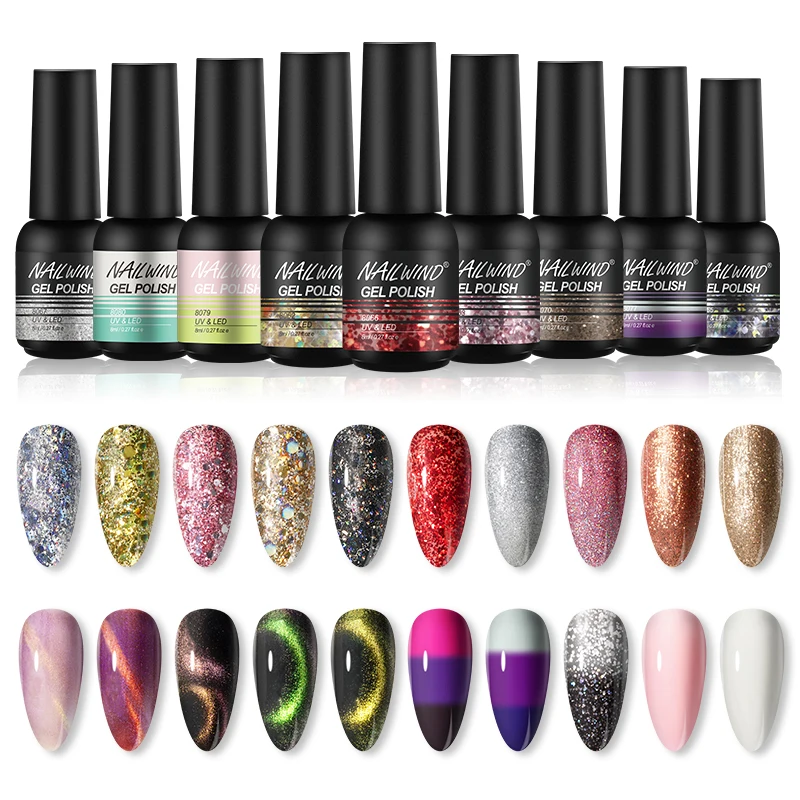 Nailwind Gel Nail Polish 8ml Semi Permanent Varnish Nail Art All for Manicure Need UV LED lamp Base Top coat Nails Gel Polish