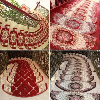 

1Pc Resistance Stair Tread Mat Flower Plaid Design Non-Skid Step Carpet Rug For Stair Step 24X64cm Home Decoration