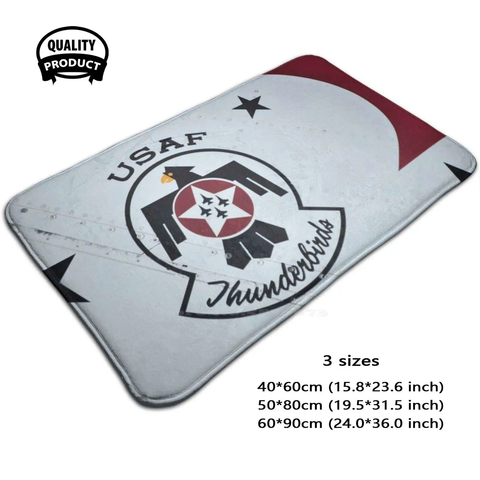Usaf Thun Rds Soft Foot Pad Room Goods Tappeto Tappeto Stars Thun Rds Tail Logo Emblem Us Air Force Air Airplane Jet