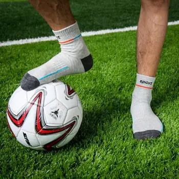 

Outdoor Sports Basketball Socks Splicing Color Men Football Ankle Socks