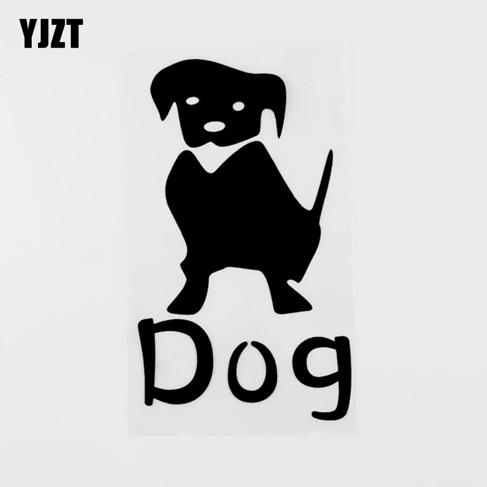 YJZT 9CM×15.6CM Funny Animal Dog Graphical Vinyl Decor Car Sticker