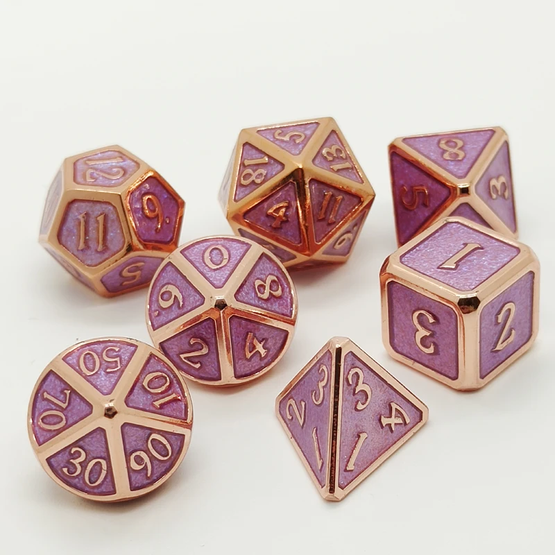 Набор Металлических Кубиков металлические многогранные кубики для DND Gaming Dice RPG