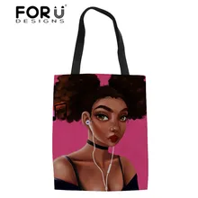 Design дизайн, черный дизайн, афро леди, девушки, хозяйственные сумки для женщин, складная Экологичная сумка-шоппер, сумка для женщин, пляжные сумки для подростков, книжные сумки