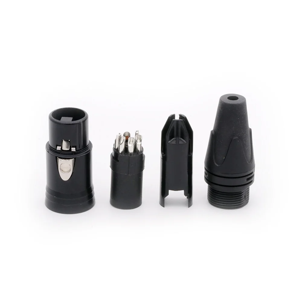 5 핀 XLR 수 플러그 커넥터, 니켈 도금 5 극 XLR 플러그 마이크 잭, 마이크 케이블 단자 오디오 커넥터, 10 개