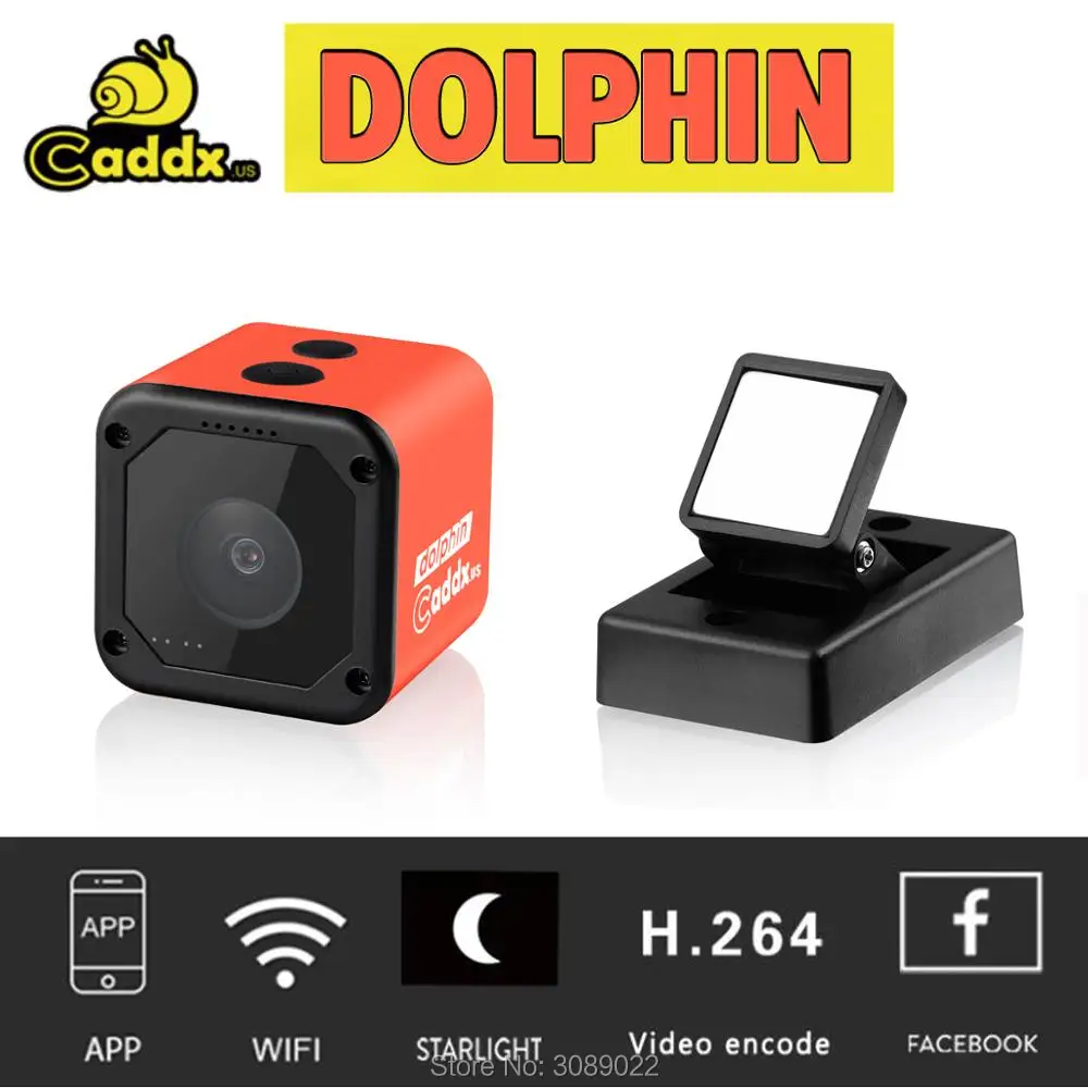 

Caddx Dolphin 1080P DVR HD FPV Camera Recording Wifi 150 Degree Action Sport Camera Internet Stream Cam For FPV Racing Drone