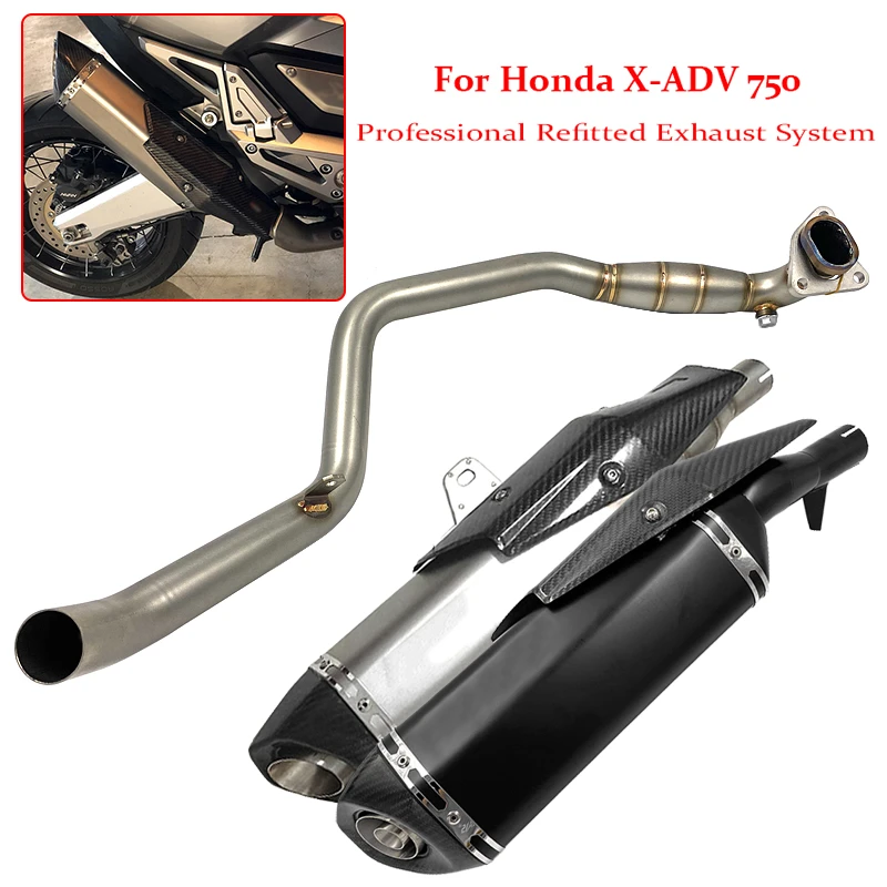 Motorfiets Volledige Systeem Voor Honda X ADV750 Front Link Pijp Uitlaat  Buis Header Slip Op Voor Honda X ADV 750 Xadv| | - AliExpress