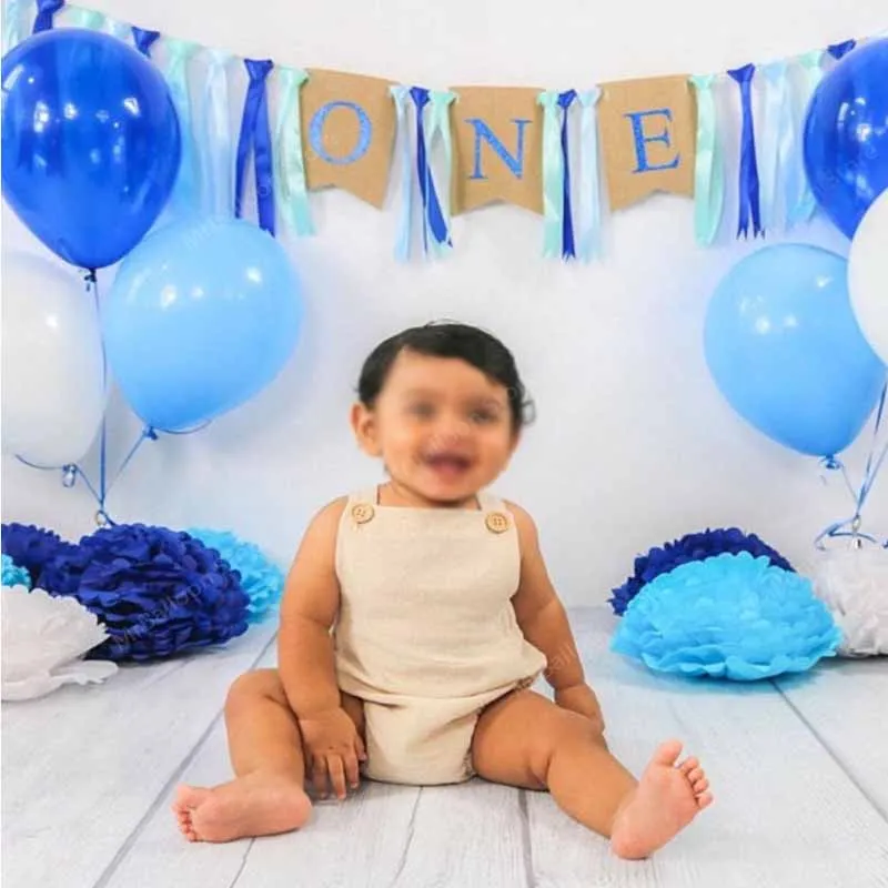 1st день рождения синие шары украшения Babyshower украшения 1 год фольги номер надувной шар мальчик