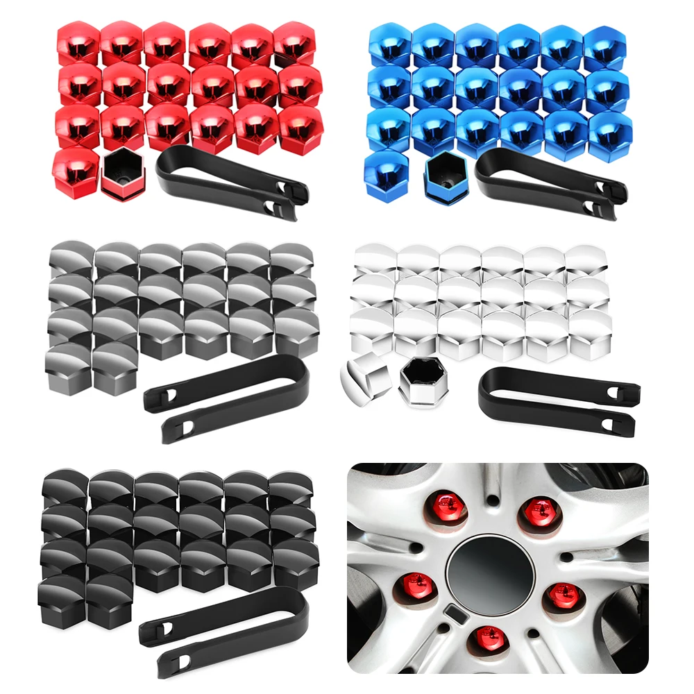 17mm 20 Pcs Antirust Car Wheel Nut Caps Protection Covers For Bmw E46 E39 E90 E60 E36 F30 E34