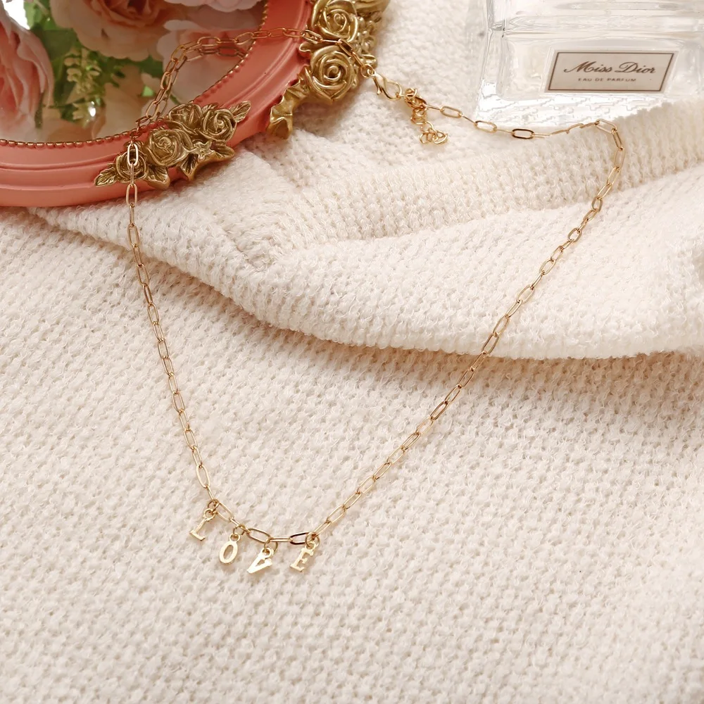 dior word necklace