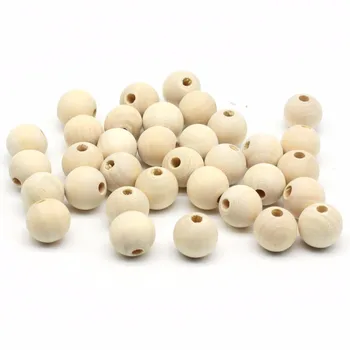 

200 pieces of 12-16 mm wood spacer beads natural color circular pine beads jewelry bracelet accessories