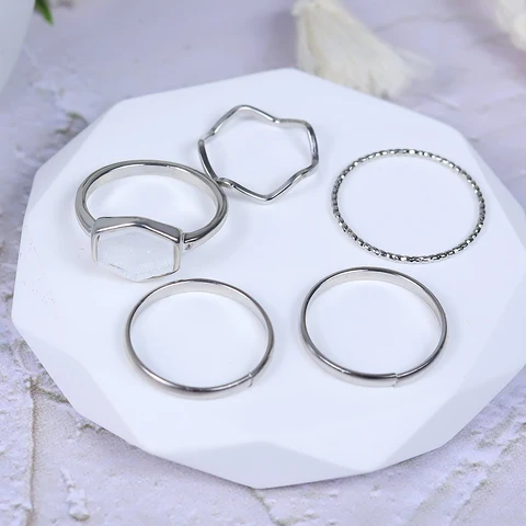 Ins Niche Design High Sense Suit Ring Female Element Ring Geometric Fashion Simple Personality Index Finger Gothic Ring