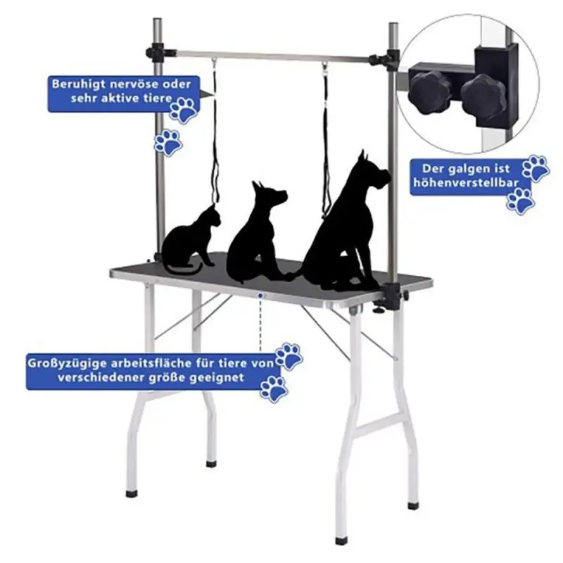 PROD 1005003004839183 dog grooming table with Adjustable Leash
Restraint Rope Dog Cat Bath Desk Foldable Holder Grooming Bracket Table