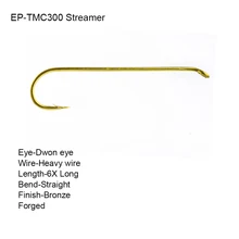 Eupheng 100 шт Стример Летать рыболовный крючок бронзового цвета, кованые удлиненные Крючки-стримеры, мухи, крючки, материалы для завязывания мух, EP-TMC300