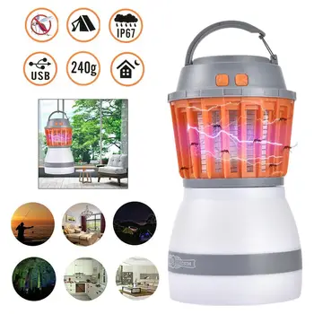 

USB Rechargeable UV Mosquito Killer Light IP67 Outdoor Waterproof Camping Lantern Multifunctional Tent Light with three modes