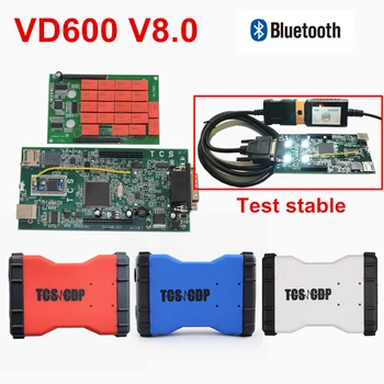 

New VD600 V8.0 OBDIICAT TCS 2017.1/2016.00 with Keygen Bluetooth Red NEC Relays OBD2 diagnostic tool 100% Test For Cars Trucks