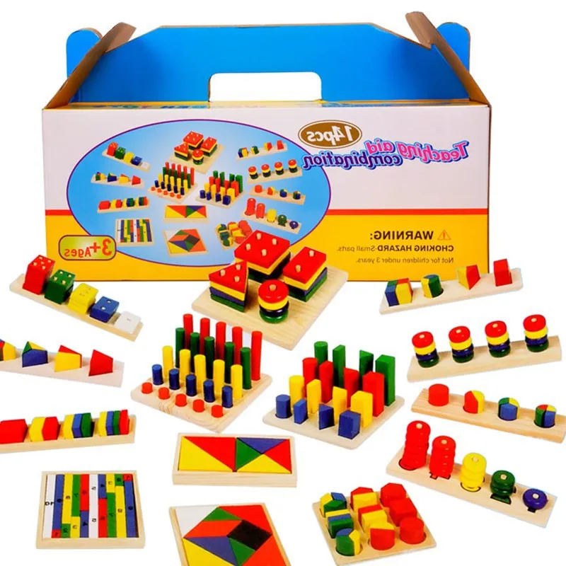 

Kindergarten Only Educational Early Childhood Montessori Teaching Aids Home Edition 14 Pieces Children 3D Puzzle Model Building