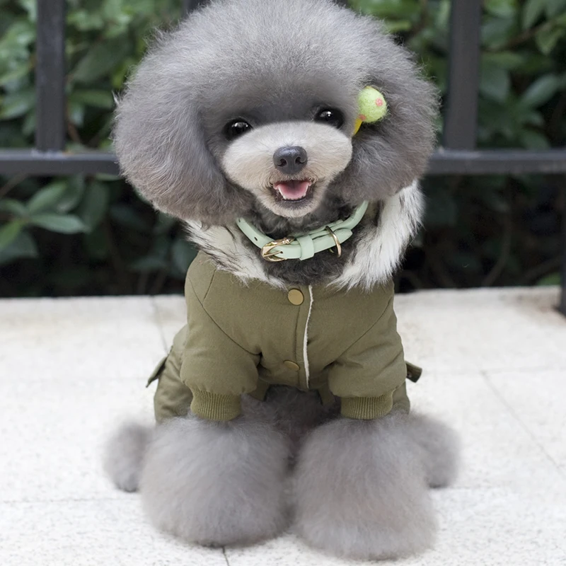Warm Hooded Dog Jacket Jumpsuit 4