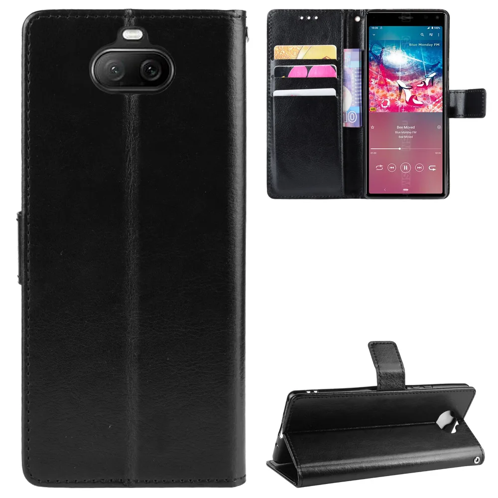 

For Sony Xperia 8 Case Luxury Leather Flip Wallet Phone Case For Sony Xperia8 Case Stand Function Card Holder