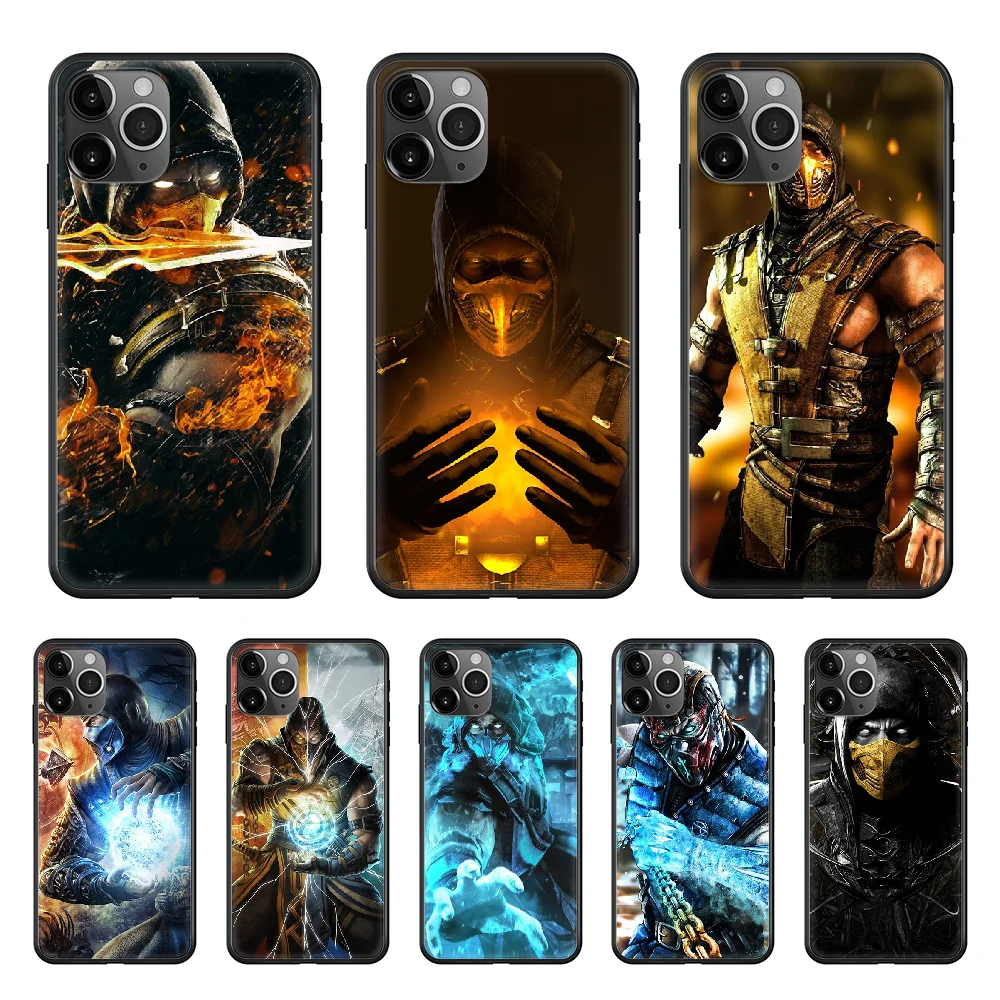 Популярный чехол для телефона Mortal Kombat iphone 4 4S 5 5C 5S 6 6S PLUS 7 8 X XR XS 11 PRO SE 2020 MAX черный