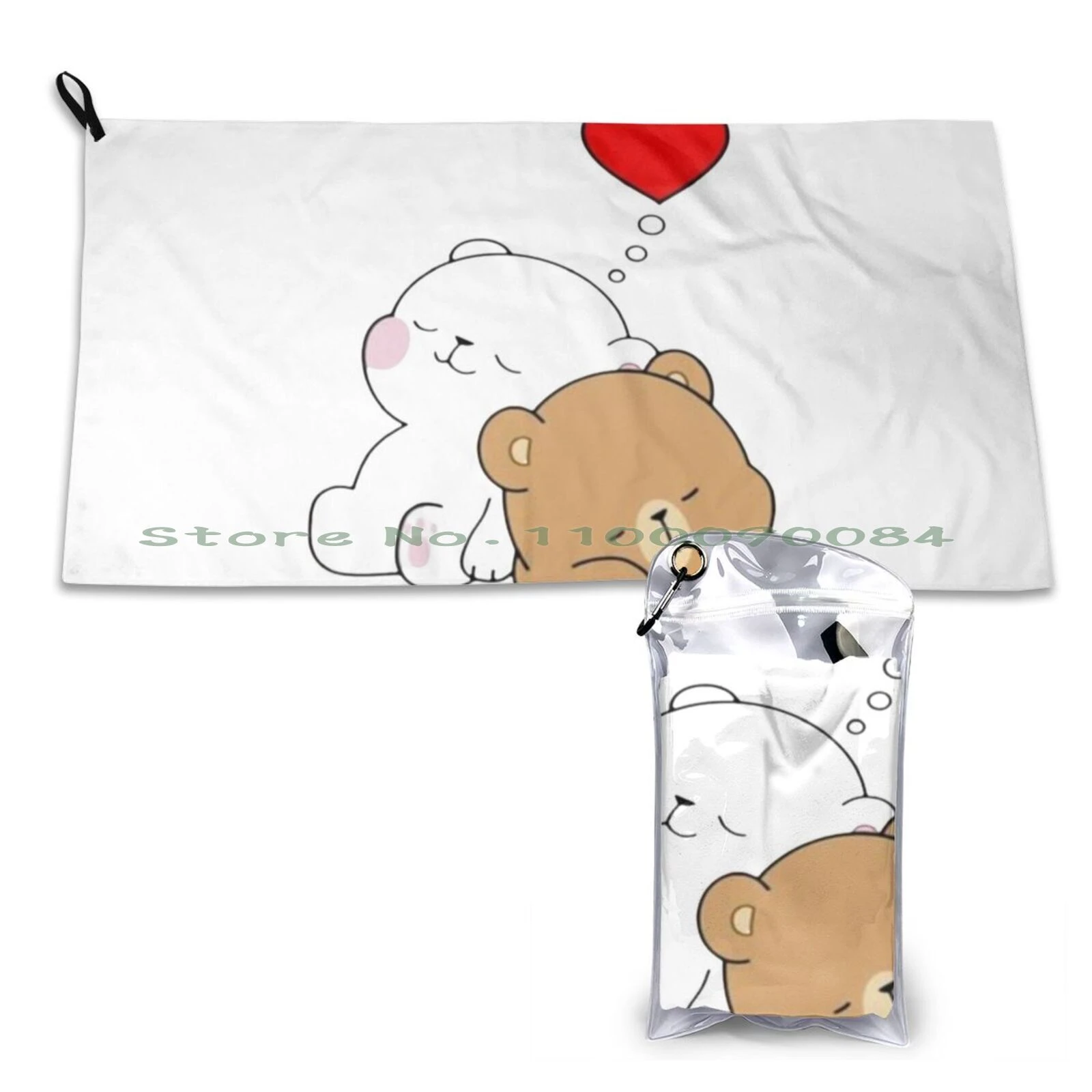 Quick Dry Towel Gym Sports Bath Portable Kawaii Bears Teddy Bears Cute Bears  Peach And Goma Cute Boyfriend Love Milk Mocha Soft| | - AliExpress