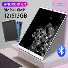 

Global Firmware H18 Pad 8800mAh 5G Tablet PC 10.1Inch Deca Core 12GB RAM 512GB ROM Office Google Play Dual SIM GPS Rear Camera
