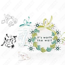 

Beautiful Leaves Metal Cutting Die And Stamps Scrapbooking Background DIY Decoration Craft Embossing