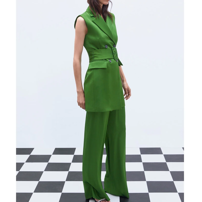 Однотонная куртка женская модная без рукавов жилеты Женский Элегантный