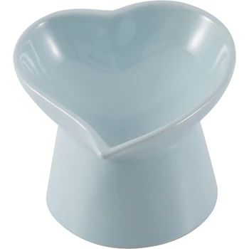 

New Ceramic Heart-Shaped Bullfighting Bowl Cute Pet Cat Bowl Cat Food Bowls Pet Feeder Water Bowl for Kitty Puppy Supplies