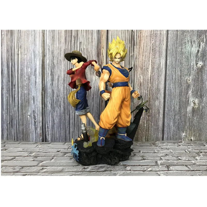Аниме Dragon Ball Наруто ONE PIECE Сон Гоку Луффи Узумаки Наруто Большой три Scrimmage GK статуя сбора Морден игрушка M2670