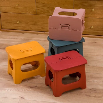 

Lightweight Plastic stool Folding Step Stool Foldable Steps Stools for Kids,Non Slip Folding Stools for Kitchen Bathroom Bedroom