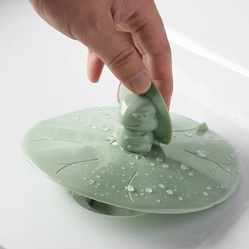 

Deodorant Cover Toilet Sewer Deodorant Mat Sink Plug Sink Drain Anti-odor Cover Frog Design