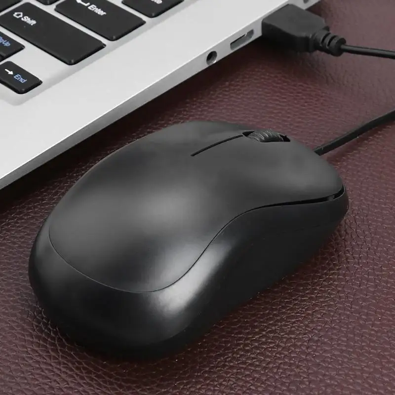 1200 dpi USB Проводная мышь эргономичная 3 кнопки прочные черные Игровые мыши легкие оптические универсальные Компьютерные периферийные устройства