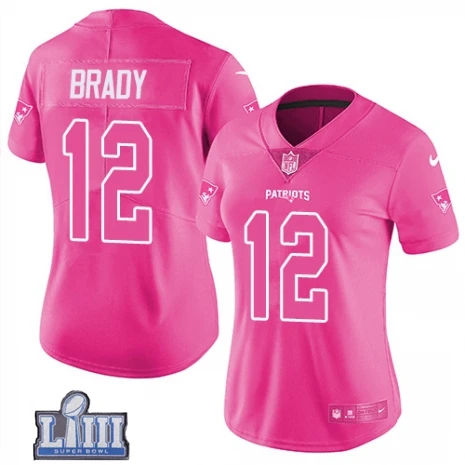 Women Женщины Новая Англия Том Брэди Патриоты Super Bowl LIII Bound Rush jersey - Цвет: Women