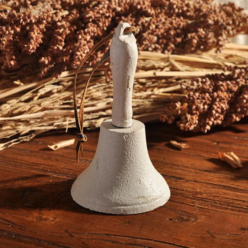 

Cast Iron Christmas HandBells American Country Retro Wrought Iron Wind Chimes Doorbell Hangable for Restaurant Bar