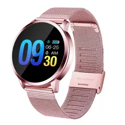 Q8 водонепроницаемый цветной сенсорный экран Смарт-часы Смарт-Мода электроника для мужчин и женщин Пульс фитнес Браслет «Умные» часы