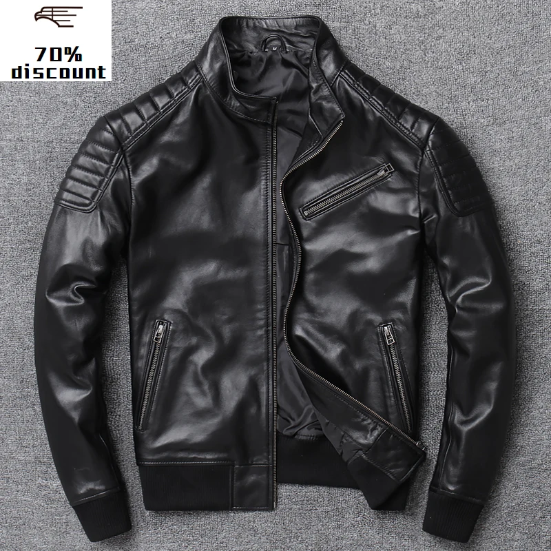 

2020 New Genuine Men's Leather Jacket Men thickened fur one piece leather leather shirt jacket sheepskin jacket men