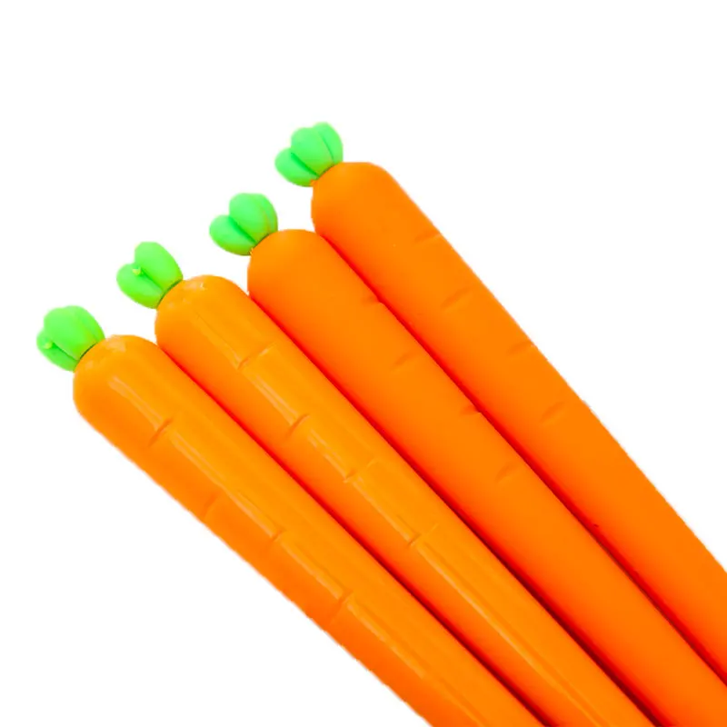 Kawaii креативная гелевая ручка в форме морковки для школы, офиса, аксессуары для письма, милые канцелярские принадлежности, черный, синий цвет, Bts